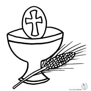 Disegno di Eucarestia da colorare