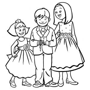 Disegno di La Prima Comunione da colorare