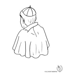Disegno di Papa da colorare