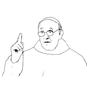 Disegno di Papa Francesco da colorare