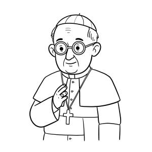 Disegno di Papa Francesco Bergoglio da colorare