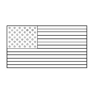 Disegno di Bandiera Americana da colorare