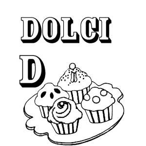 Disegno di Scheda Lettera D da colorare