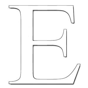 Disegno di Lettera E da colorare