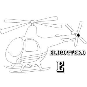 Disegno di Scheda Lettera E da colorare