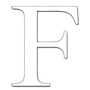 Disegno di Lettera F da colorare
