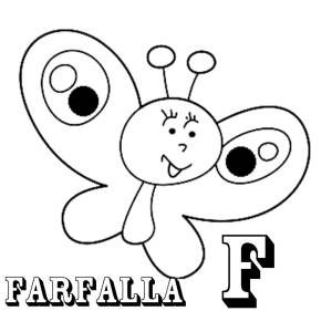 Disegno di Scheda Lettera F da colorare