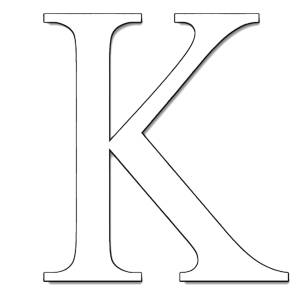 Disegno di Lettera K da colorare