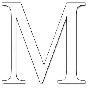 Disegno di Lettera M da colorare