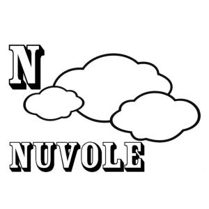 Disegno di Scheda Lettera N da colorare