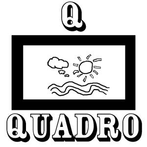 Disegno di Scheda Lettera Q da colorare