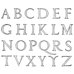 Disegno di Lettere Alfabeto da colorare