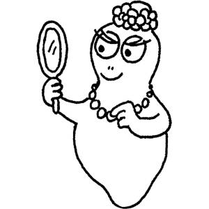 Disegno di Barbabella Barbapapà da colorare