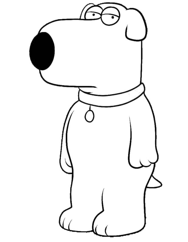 disegno di Brian Griffin da colorare