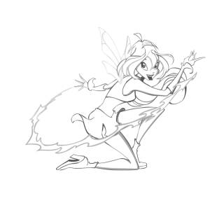 Disegno di Winx Bloom da colorare