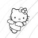 Disegno di Hello Kitty Angioletto da colorare