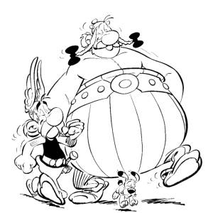 Disegno di Asterix e Obelix da colorare