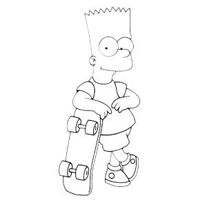 Disegno di Bart da colorare