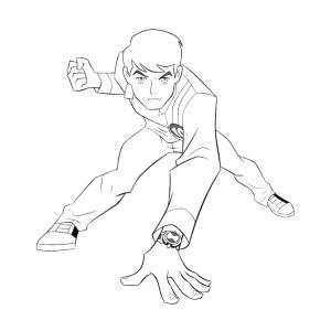 Disegno di Ben Ten da colorare