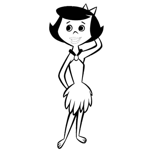 Disegno di Betty dei Flintstones da colorare