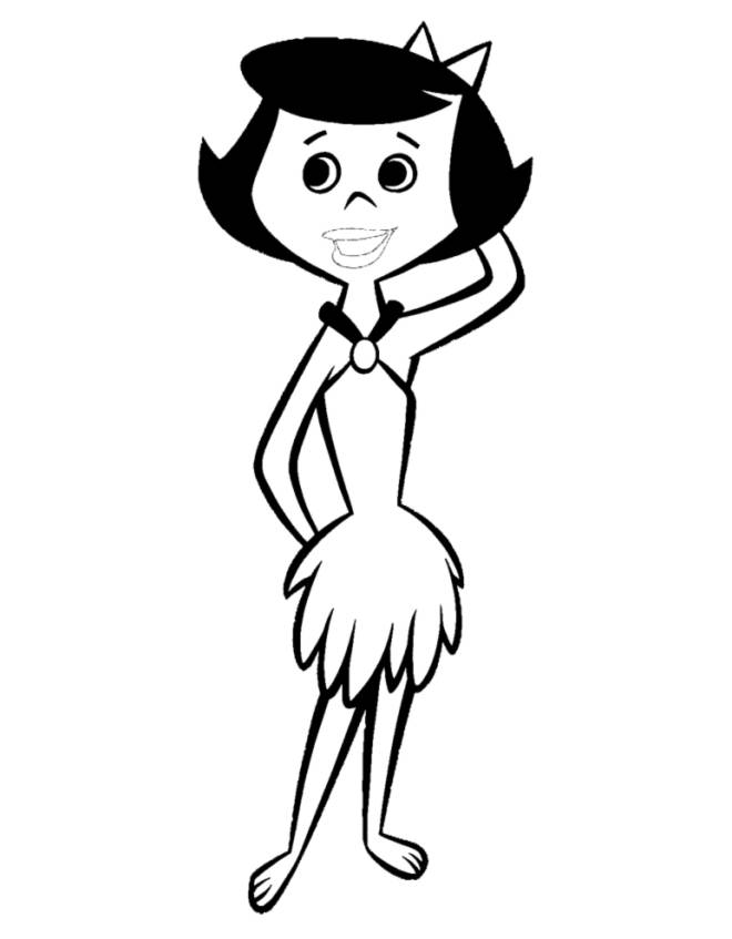 disegno di Betty dei Flintstones da colorare