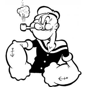 Disegno di Braccio di Ferro da colorare