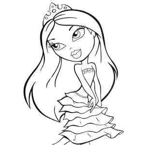 Disegno di Bratz Principessa da colorare