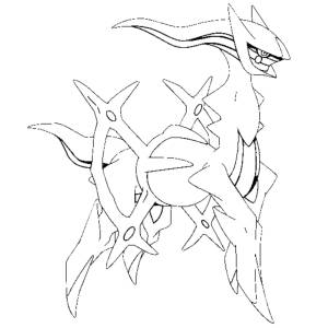 Disegno di Arceus da colorare