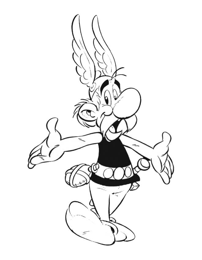 disegno di Asterix da colorare