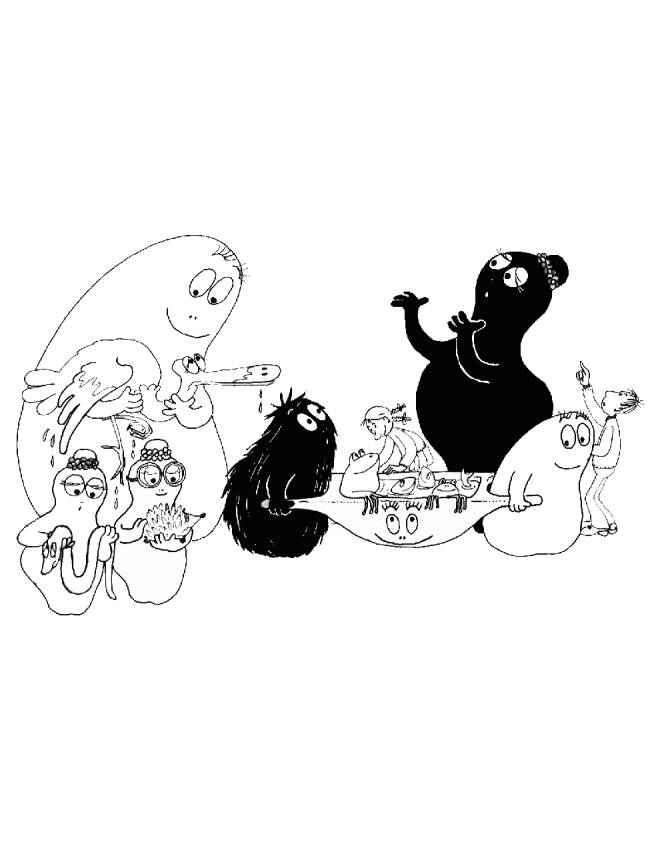 disegno di Barbapapà con Animali da colorare