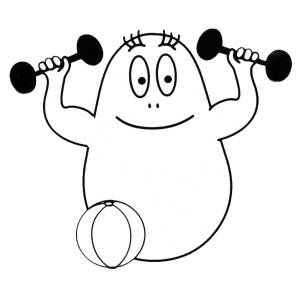 Disegno di BarbaForte in Palestra da colorare