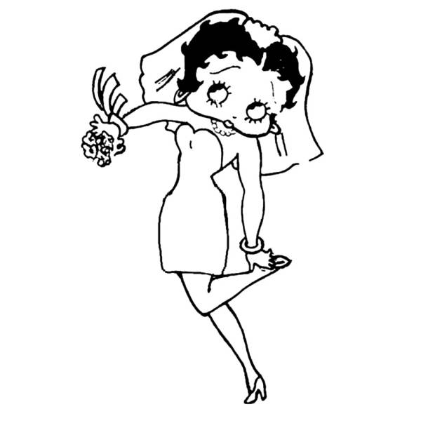 Disegno di Betty Boop Sposa da colorare