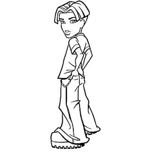 Disegno di Bratz Boy da colorare