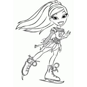 Disegno di Bratz Pattinaggio da colorare