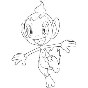 Disegno di Chimchar Pokemon da colorare