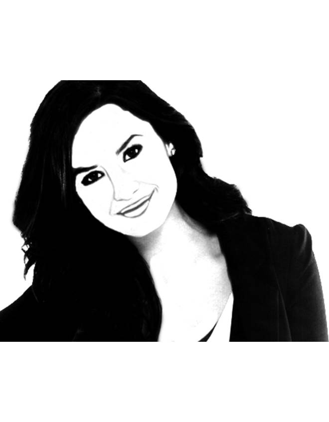 disegno di Demi Lovato da colorare