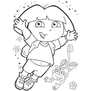 Disegno di Dora da colorare