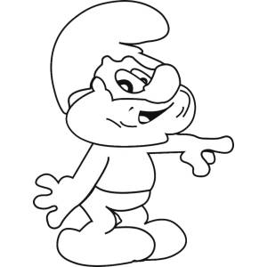 Disegno di Grande Puffo da colorare