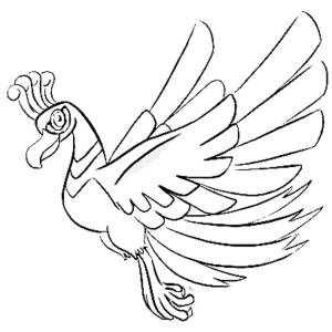 Disegno di Ho Oh da colorare