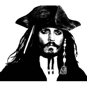 Disegno di Johnny Depp Pirata dei Caraibi da colorare