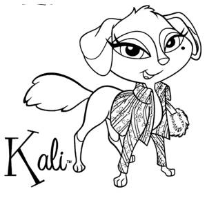 Disegno di Kali Bratz Petz da colorare