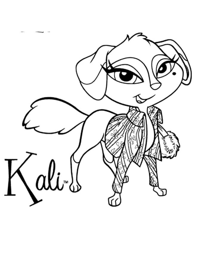 disegno di Kali Bratz Petz da colorare