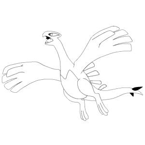 Disegno di Lugia da colorare