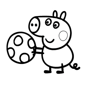 Disegno di George Peppa Pig da colorare