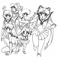 Disegno di Personaggi Sailor Moon da colorare