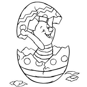 Disegno di Pimpi Uovo di Pasqua da colorare