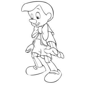 Disegno di Pinocchio Burattino da colorare