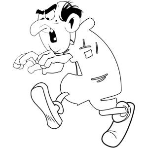 Disegno di Gargamella da colorare