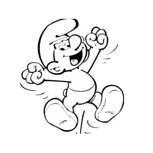 Disegno di Puffo Felice da colorare