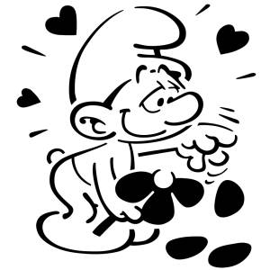 Disegno di Puffo Innamorato da colorare